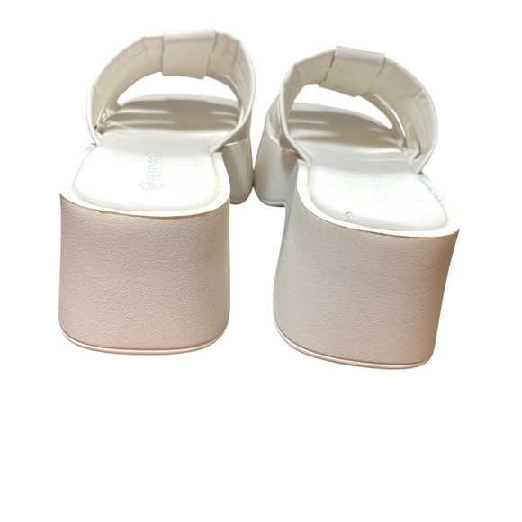 Eettaro White Platform Sandals Size 9 - Picture 3 of 7